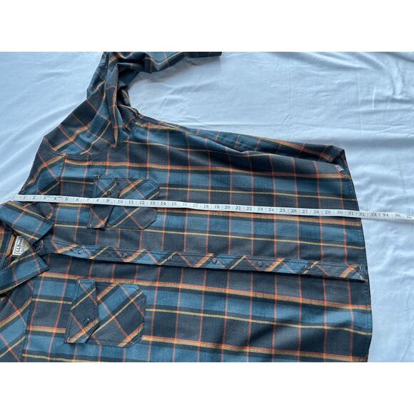 Men's L.L. Bean Button Down Flannel Polyester/Wool Blend Shirt, XL, Blue - Picture 4 of 9